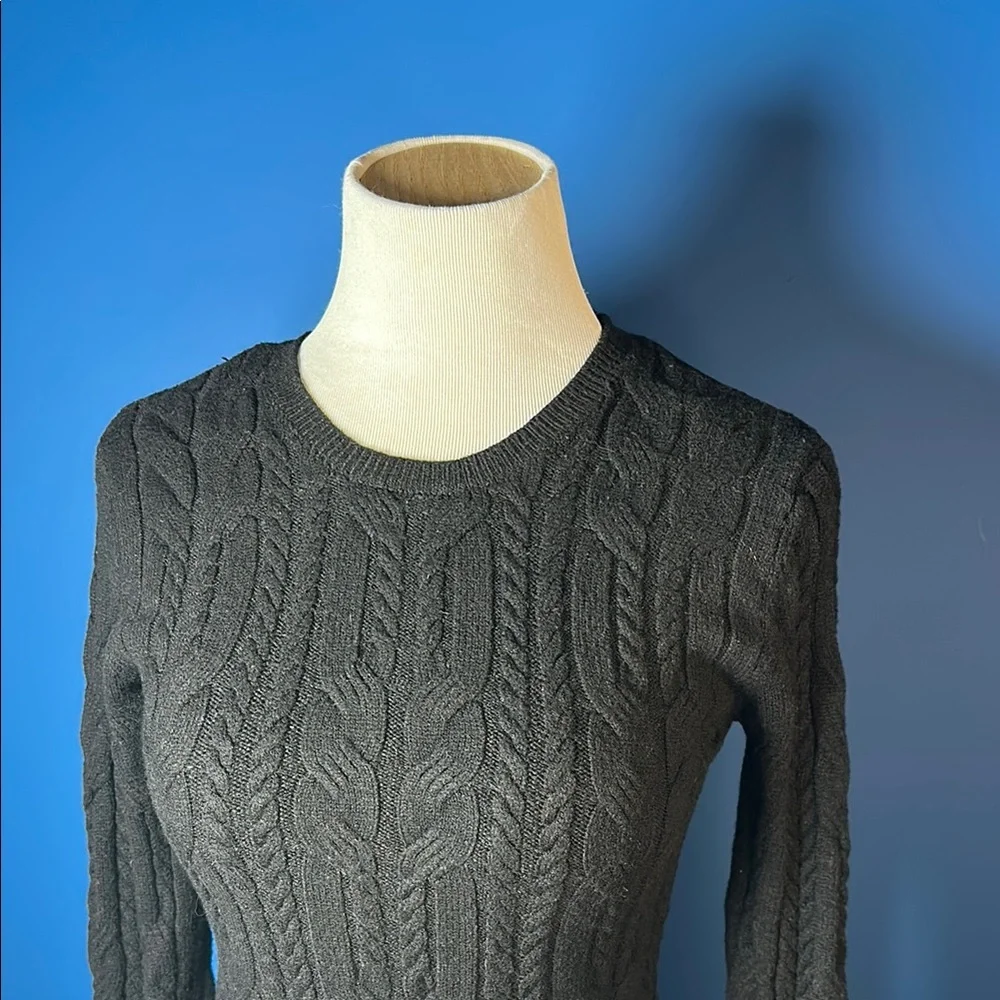 Black Cable Knit Sweater - Picture 2 of 7